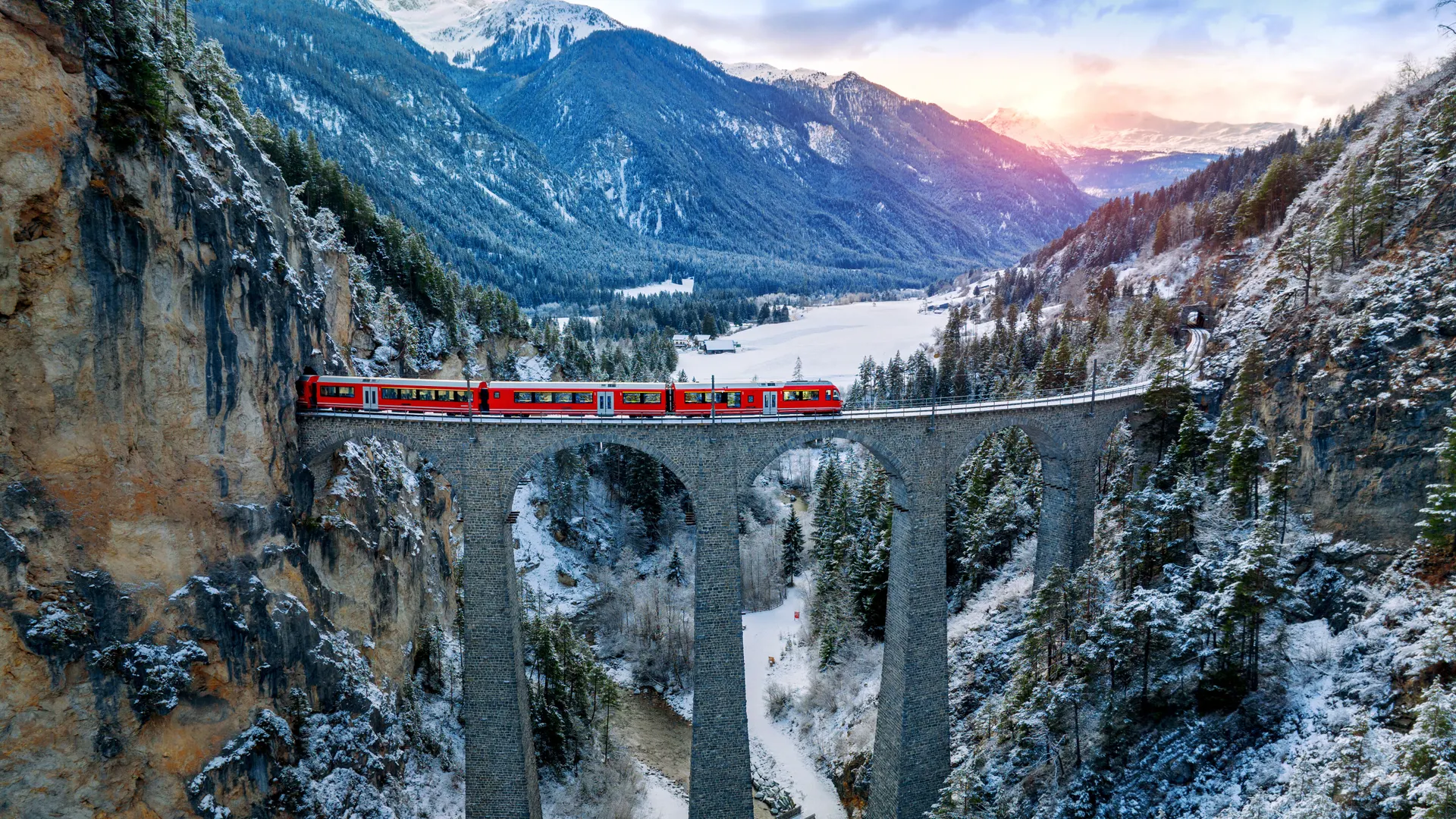 Kerst met de Glacier- en Bernina Express.