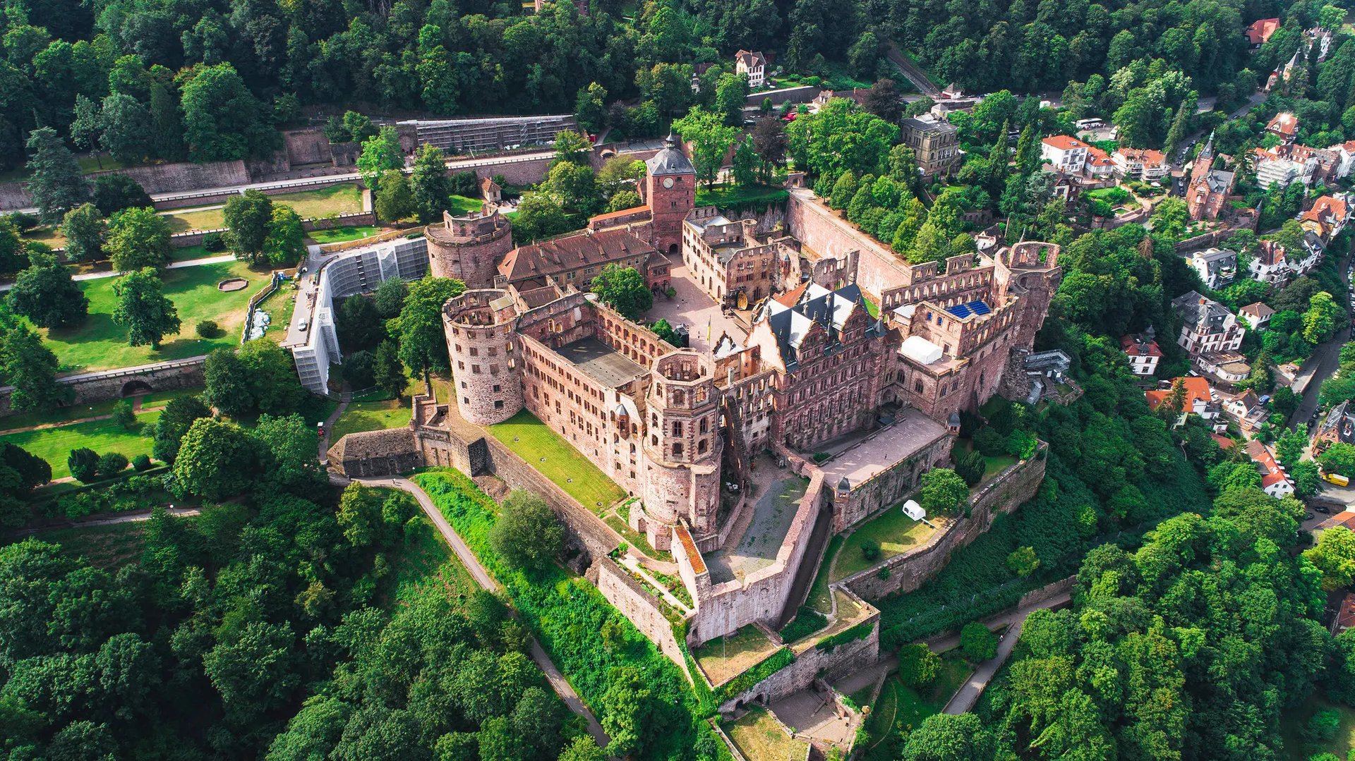 Luchtfoto Heidelberg kasteel