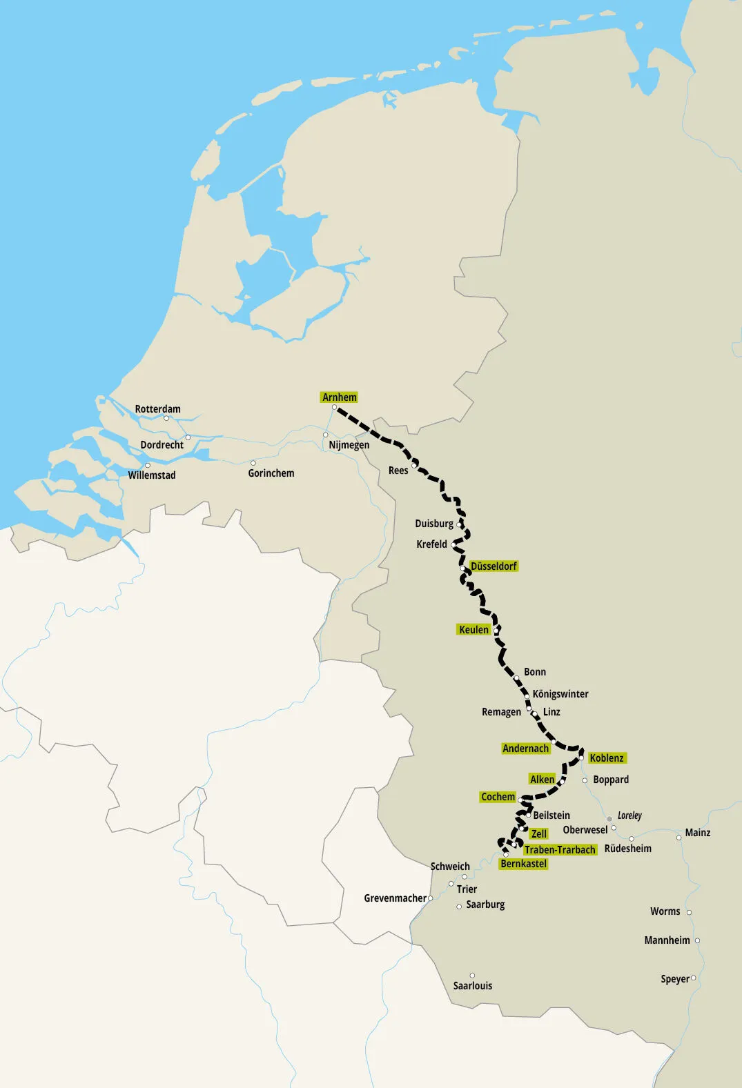 De Rijn en Moezel op z'n mooist
