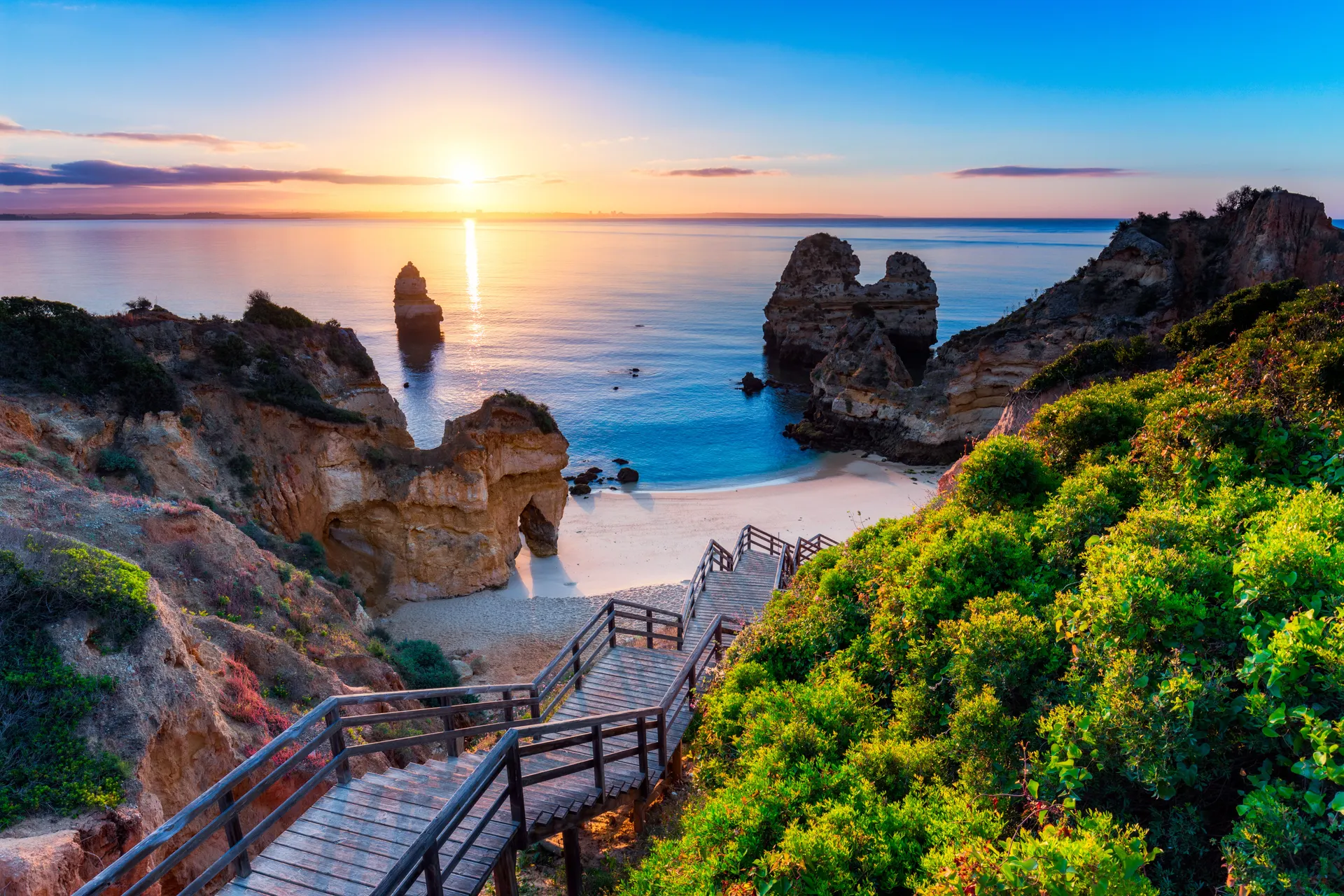Winterzon aan de Algarve.