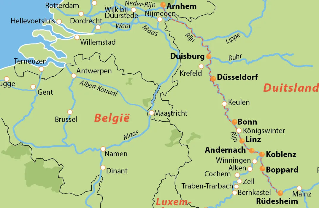Over de Rijn naar Rüdesheim
