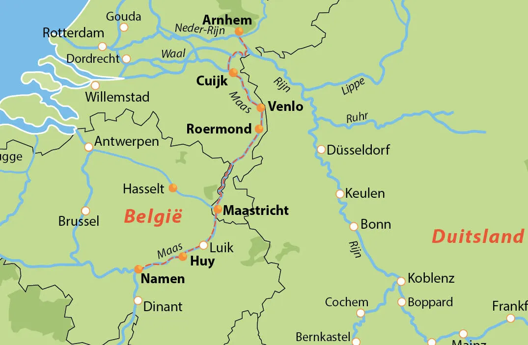 Over de Maas naar Limburg & Wallonië