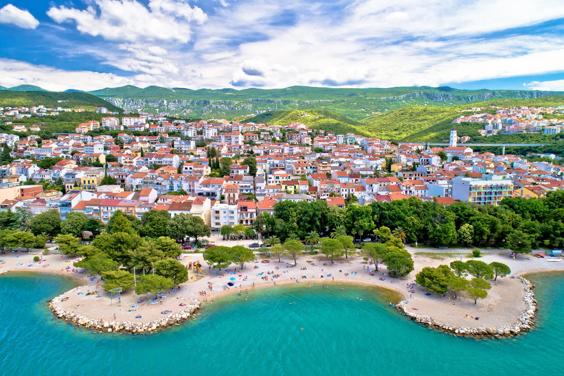 Crikvenica aan de Bloemenrivièra.