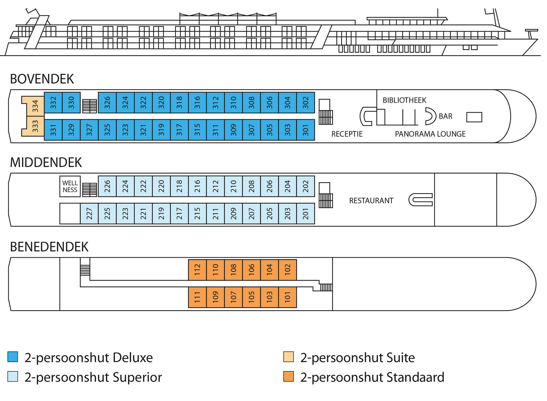 Dekkenplan Serenade 1