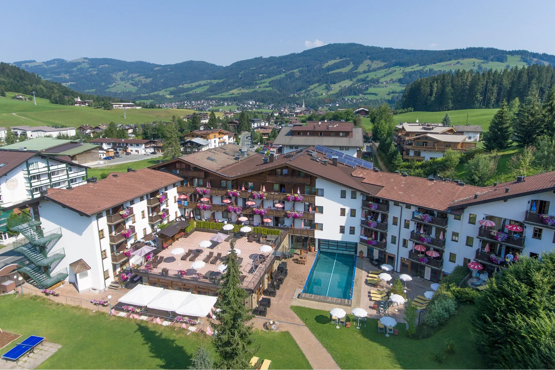 Bovenaanzicht hotel