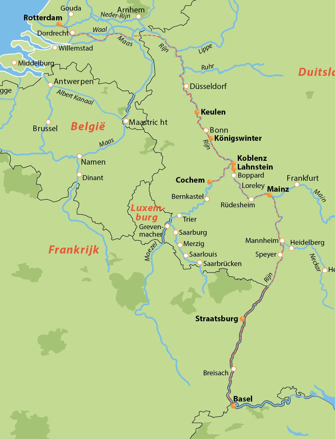 Vierlandencruise Dalvaart Rijn & Moezel