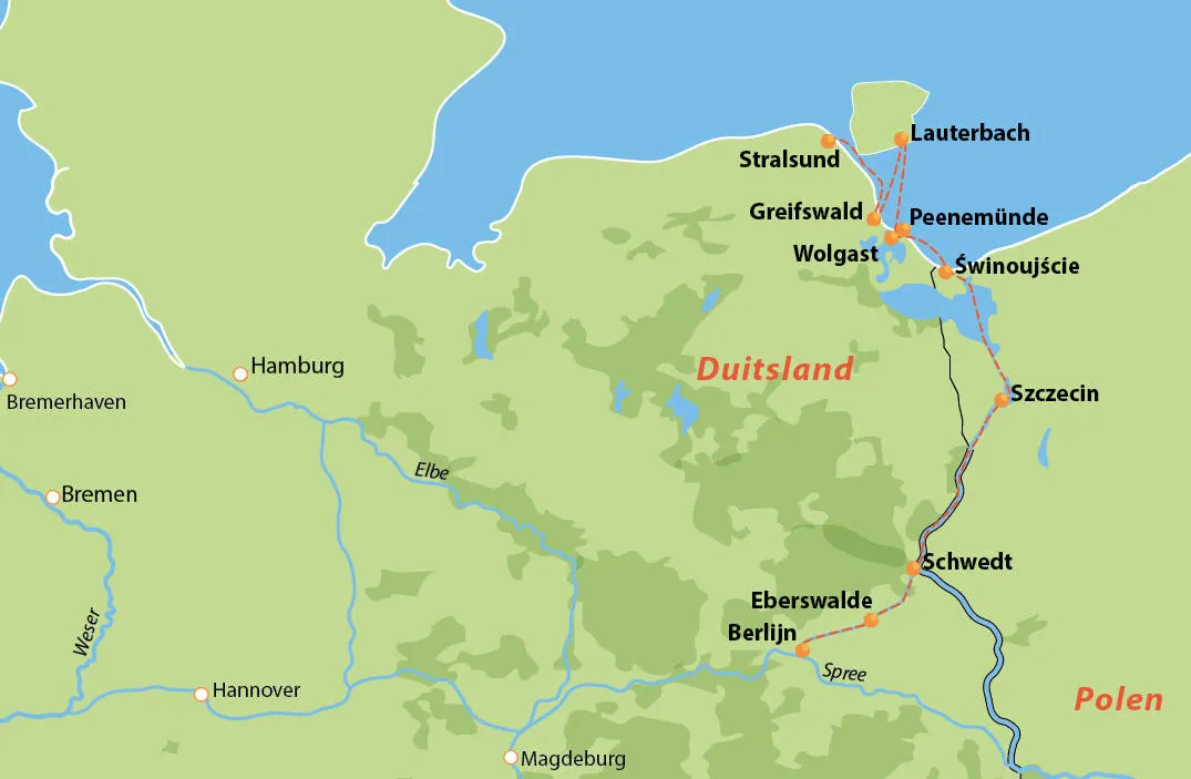 Oostzeecruise- van Berlijn naar Rügen