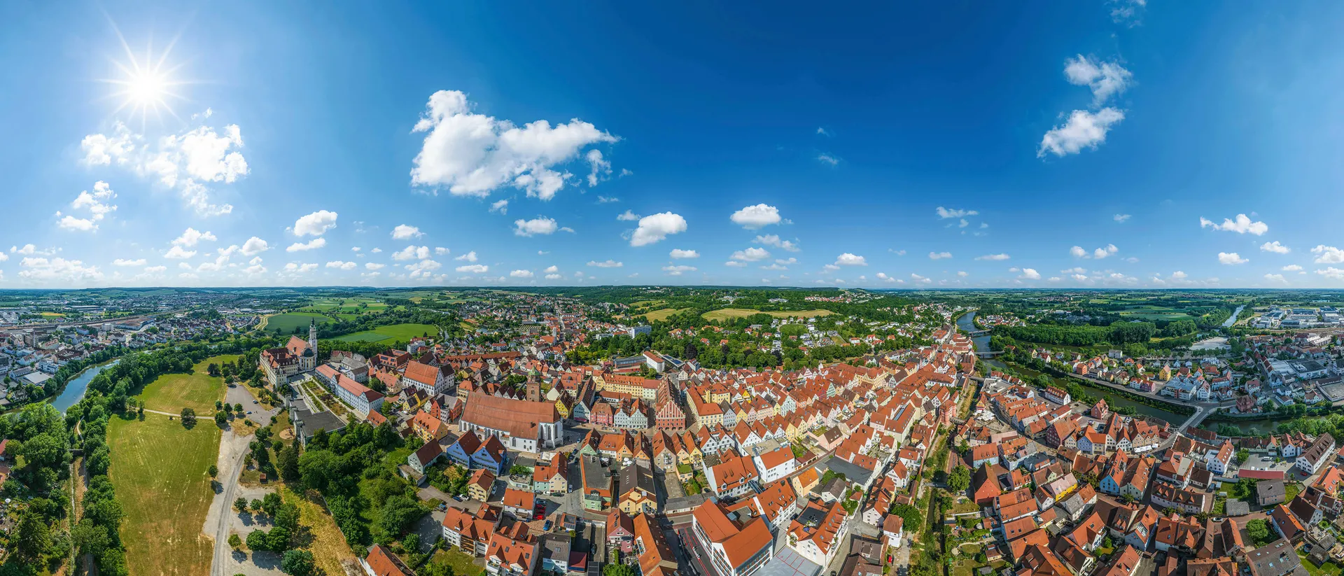 Uitzicht op Donauwörth