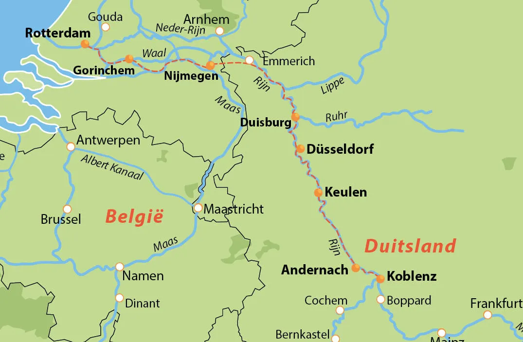Ontdek de Rijn tot Koblenz vanaf Rotterdam