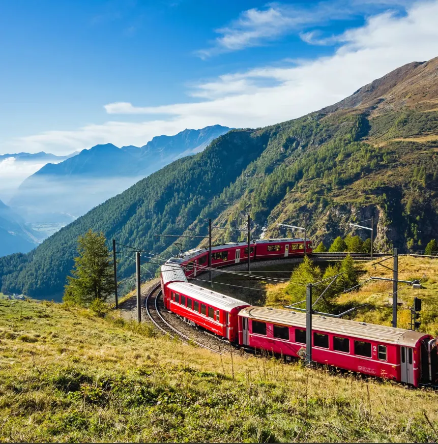 Glacier en Bernina Express, Treinreis Zwitserland, Treinrondreis Zwitserland | de Jong Intra Vakanties