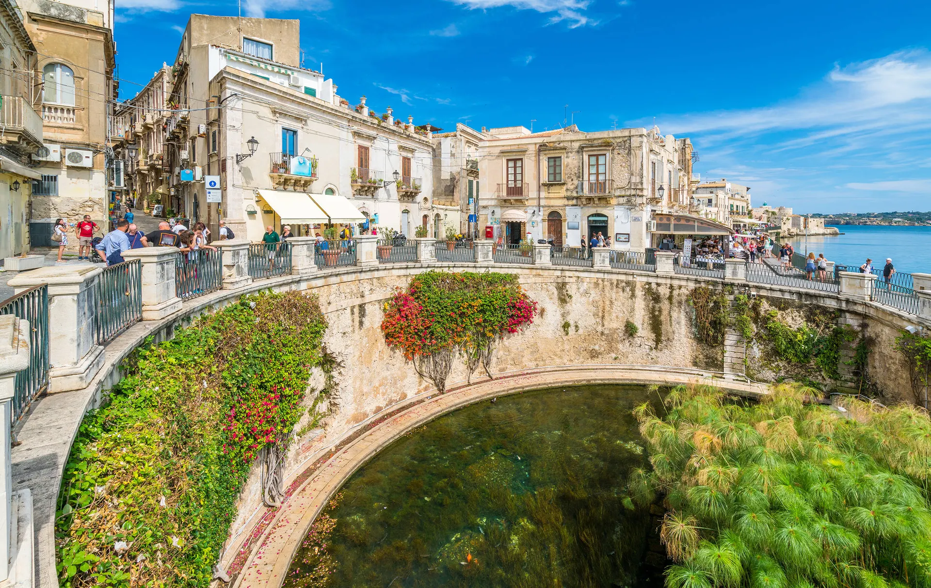 Arethusa fontein in Siracusa