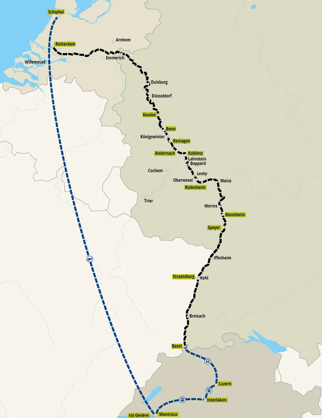 Rail & Sail- Vierlandencruise & Golden Pass Panorama Express