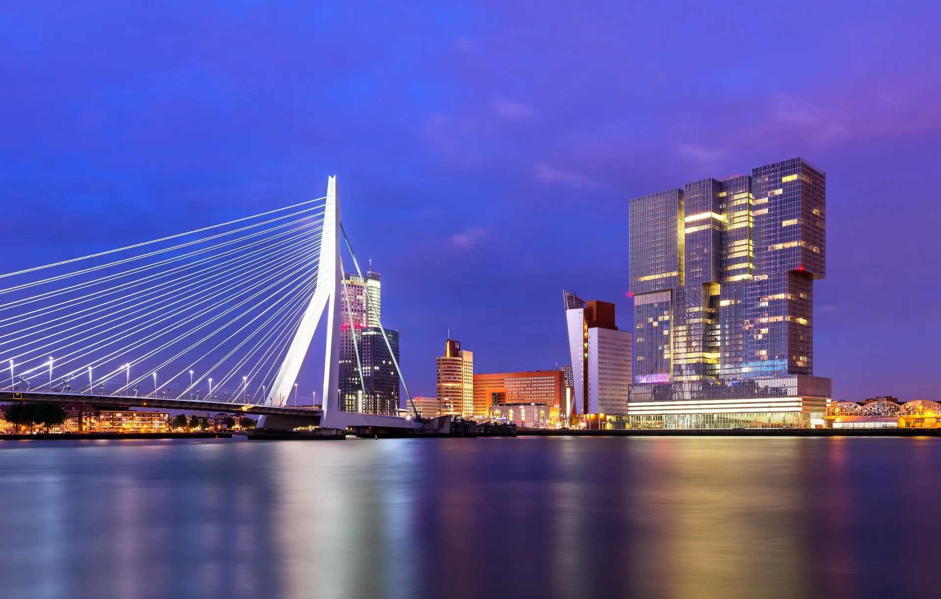 Vlaanderen en zuidelijk Nederland vanaf Rotterdam.