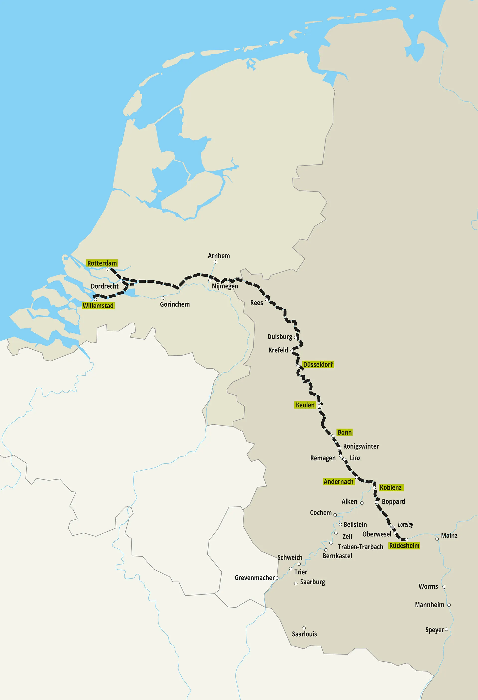 Oud en Nieuwcruise Romantische Rijn