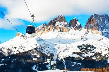 Italie Wintersport Val di Fassa Landcape