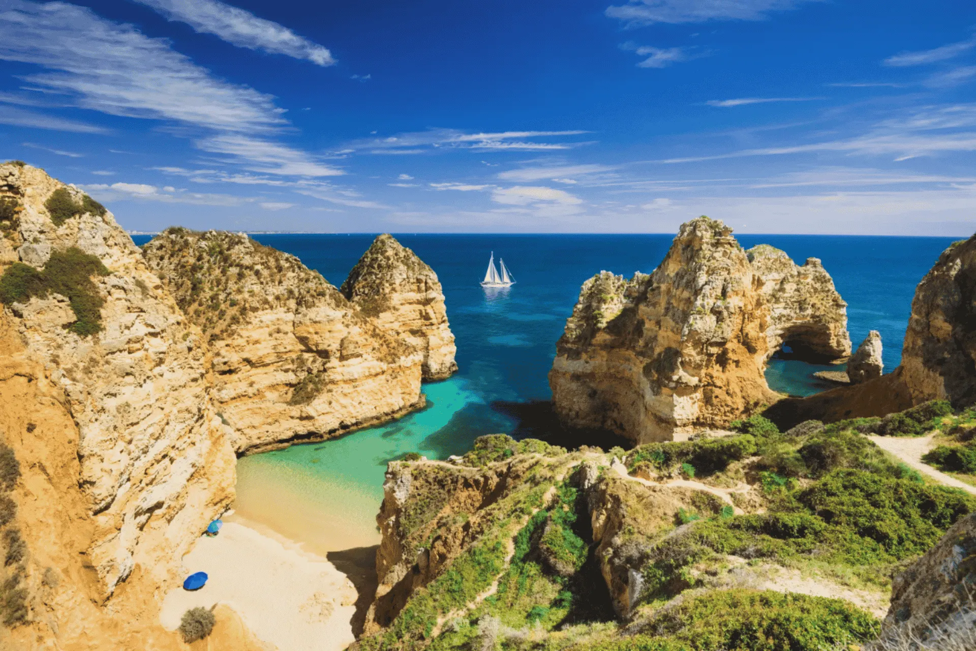Uitzicht op het schitterende Ponta da Piedade in de Algarve, Portugal - de Jong Intra Vakanties