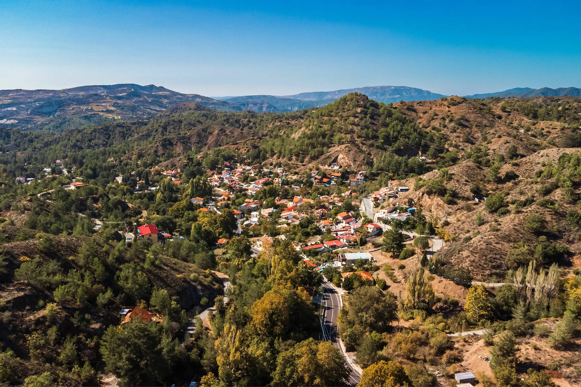 Bergdorp in het Troödosgebergte
