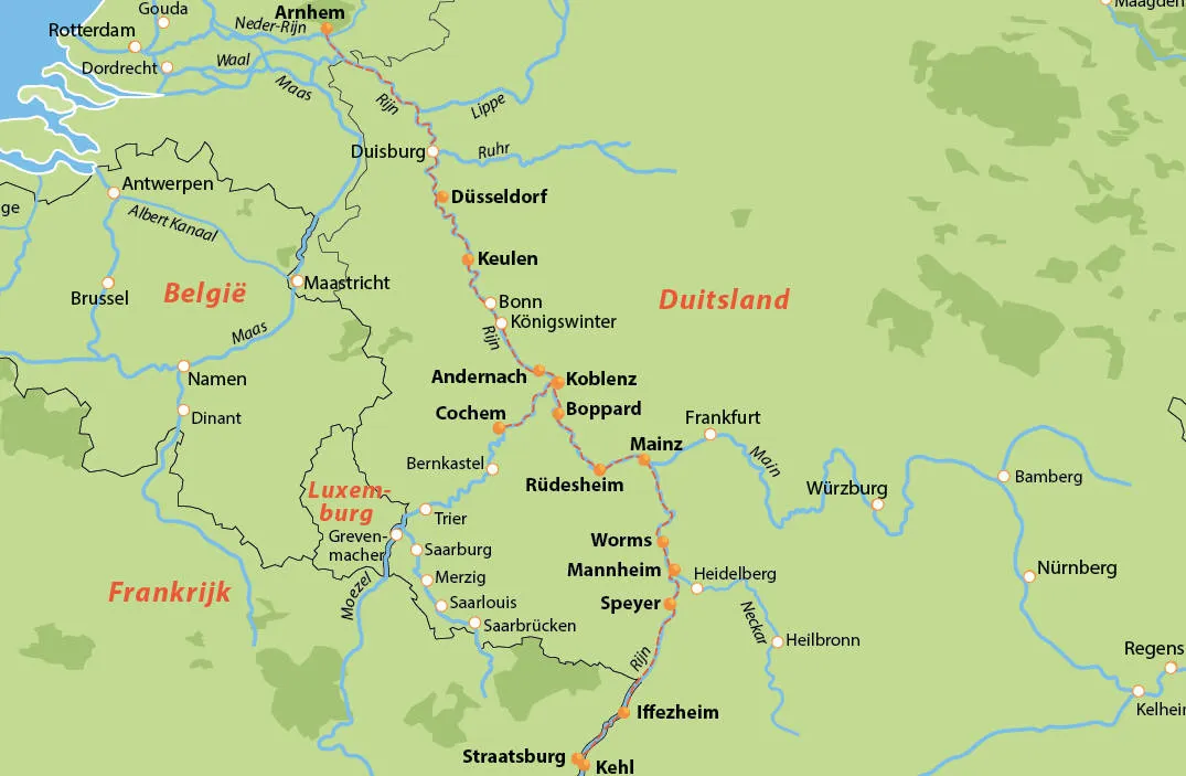 Over de Rijn en Moezel naar Straatsburg