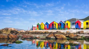 Kleurige strandhuisjes Zuid-Afrika