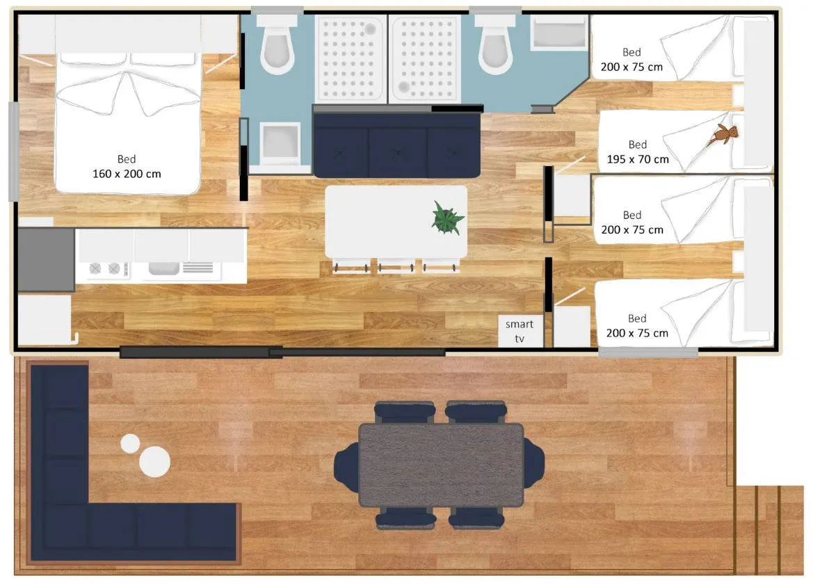 4-kamerstacaravan Premium Deluxe - Estivotravel