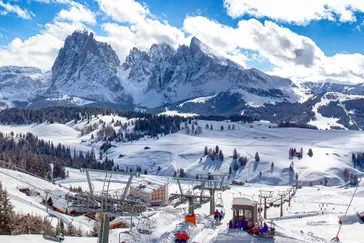 Italie Wintersport Val Gardena Santa Cristina Landscape