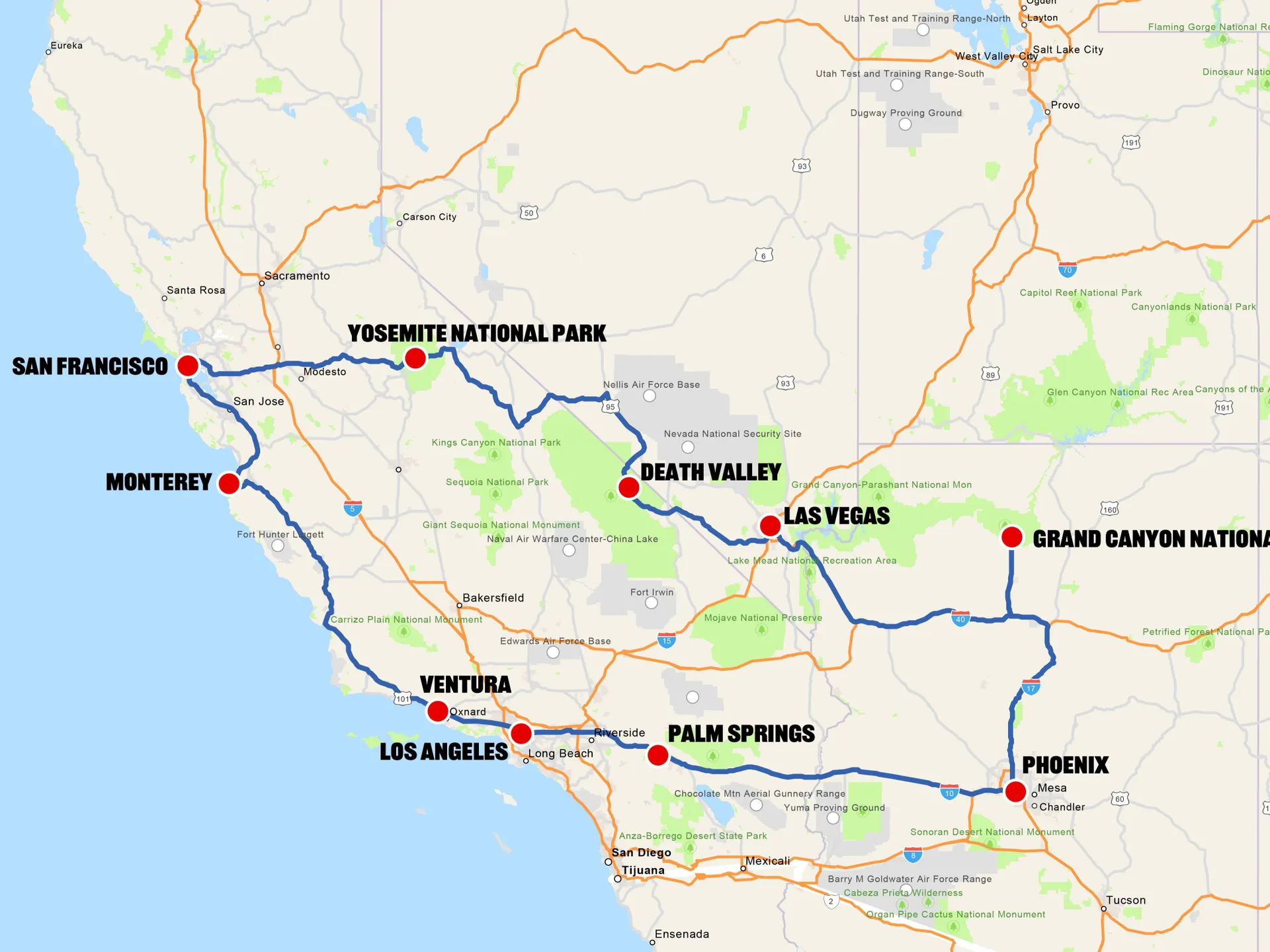 Rondreis West-Amerika uitgebreid, Route 66, Maatwerk Airtrotter | de Jong Intra Vakanties