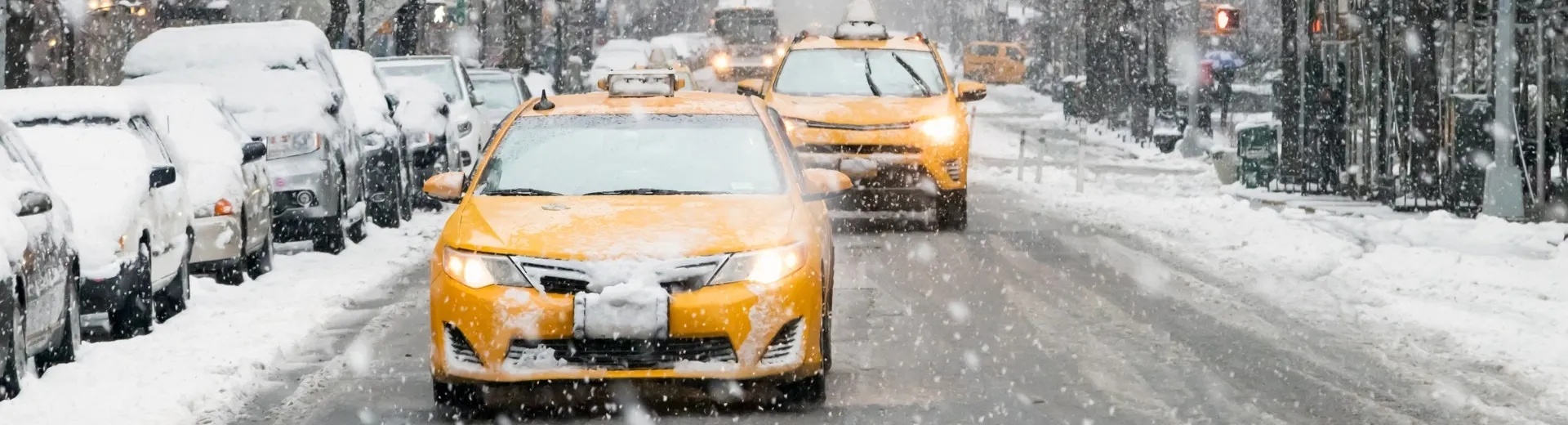 Gele taxi's tijdens een stedentrip in de winter in New York | de Jong Intra Vakanties